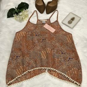 Love Blossom Tank Top / Brown/ (L)